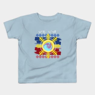 Philippine Eagle Sun with Baybayin Script Pag-asa (Hope) Kids T-Shirt